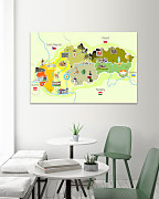 Obraz Mapa Slovenska 1456